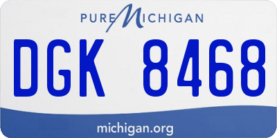 MI license plate DGK8468
