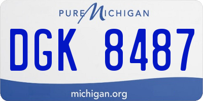 MI license plate DGK8487
