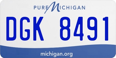 MI license plate DGK8491