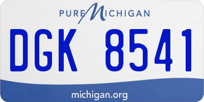 MI license plate DGK8541
