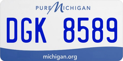 MI license plate DGK8589