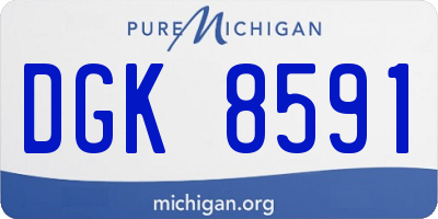 MI license plate DGK8591