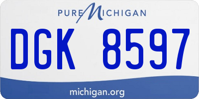 MI license plate DGK8597