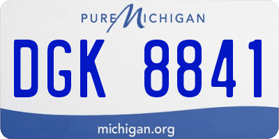 MI license plate DGK8841