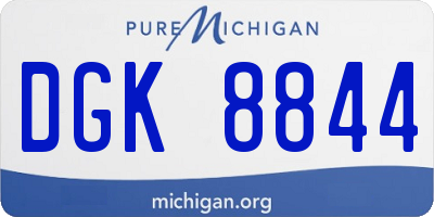 MI license plate DGK8844