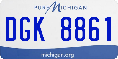 MI license plate DGK8861