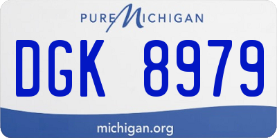 MI license plate DGK8979