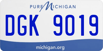 MI license plate DGK9019