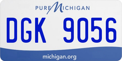 MI license plate DGK9056