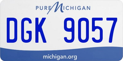 MI license plate DGK9057