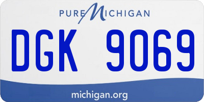 MI license plate DGK9069