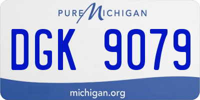 MI license plate DGK9079