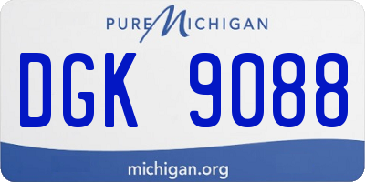 MI license plate DGK9088
