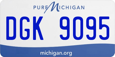 MI license plate DGK9095