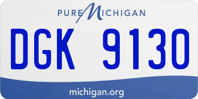 MI license plate DGK9130