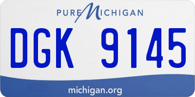 MI license plate DGK9145