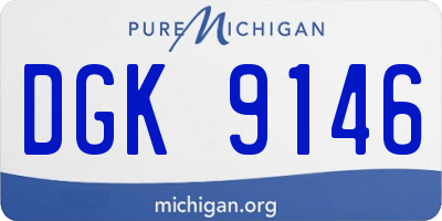 MI license plate DGK9146