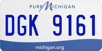 MI license plate DGK9161