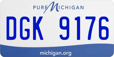 MI license plate DGK9176