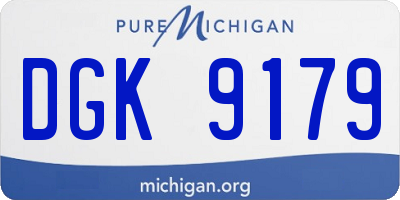 MI license plate DGK9179