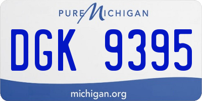 MI license plate DGK9395