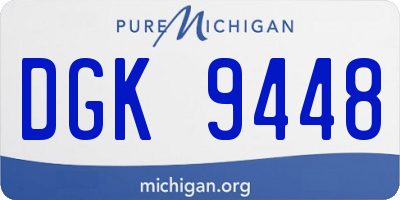 MI license plate DGK9448