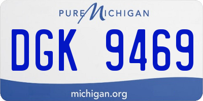 MI license plate DGK9469