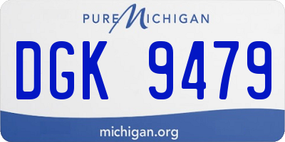 MI license plate DGK9479