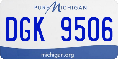 MI license plate DGK9506