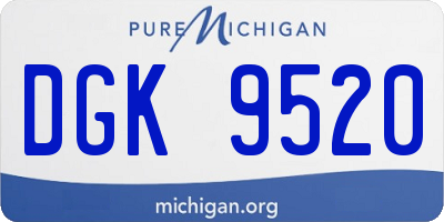 MI license plate DGK9520