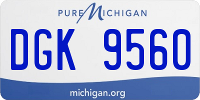 MI license plate DGK9560
