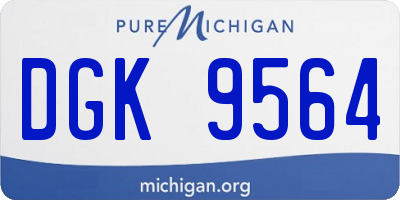 MI license plate DGK9564