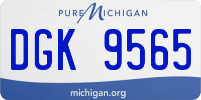 MI license plate DGK9565