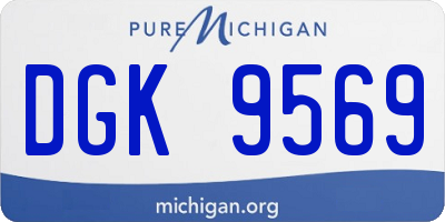 MI license plate DGK9569