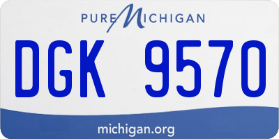 MI license plate DGK9570