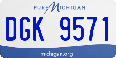 MI license plate DGK9571