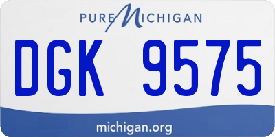 MI license plate DGK9575