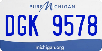 MI license plate DGK9578