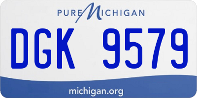 MI license plate DGK9579