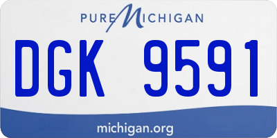 MI license plate DGK9591