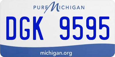 MI license plate DGK9595