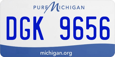 MI license plate DGK9656