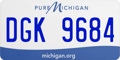 MI license plate DGK9684