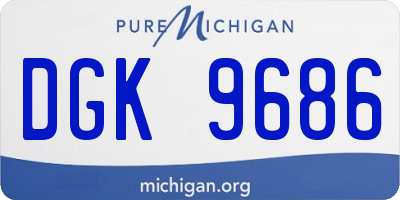 MI license plate DGK9686