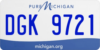MI license plate DGK9721