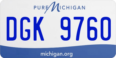 MI license plate DGK9760
