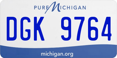 MI license plate DGK9764