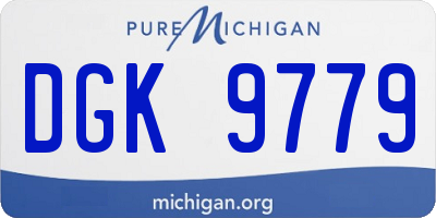 MI license plate DGK9779