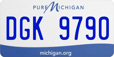 MI license plate DGK9790