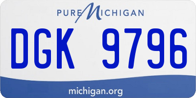 MI license plate DGK9796